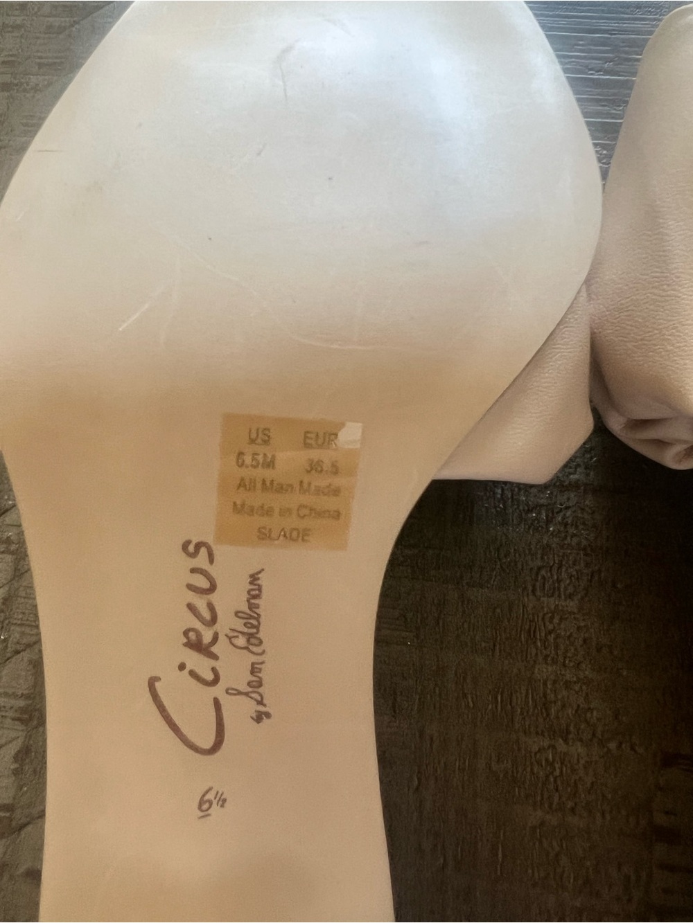 Sam Edelman Cream Ruched Slide Mules - Picture 2 of 5
